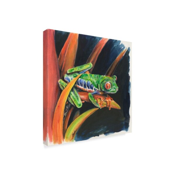 Charlsie Kelly 'Costa Rican Leaping Frog' Canvas Art,14x14